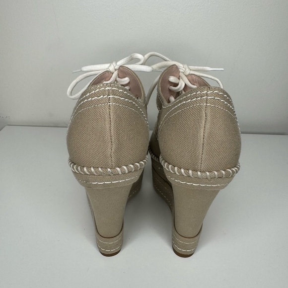 Miu Miu Beige Canvas Platform Shoes - Size 38 - Picture 4 of 7